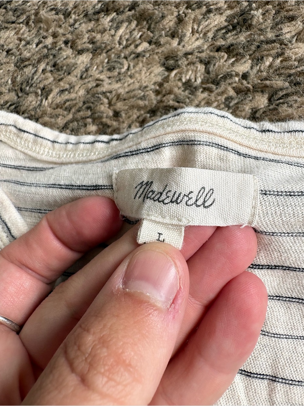 Madewell White Striped 'Santa Cruz 1979' Graphic Tee - Picture 3 of 5
